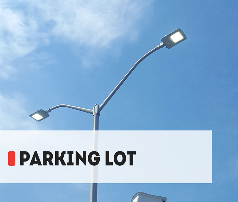 【Project】230W LED parking lot light installation in Canada